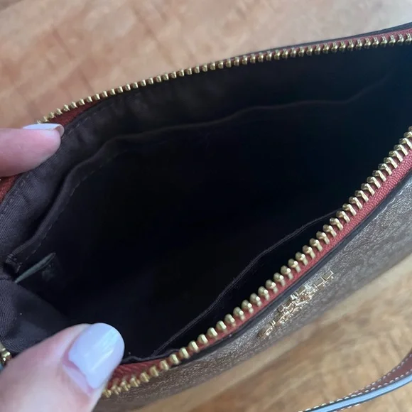 Coach Brown Shoulder Bag with Signature Monogram - Picture 3 of 5